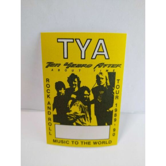 Ten Years After Alvin Lee Backstage Pass Original 1990 Hard Rock Music Yellow - Picture 2 of 4